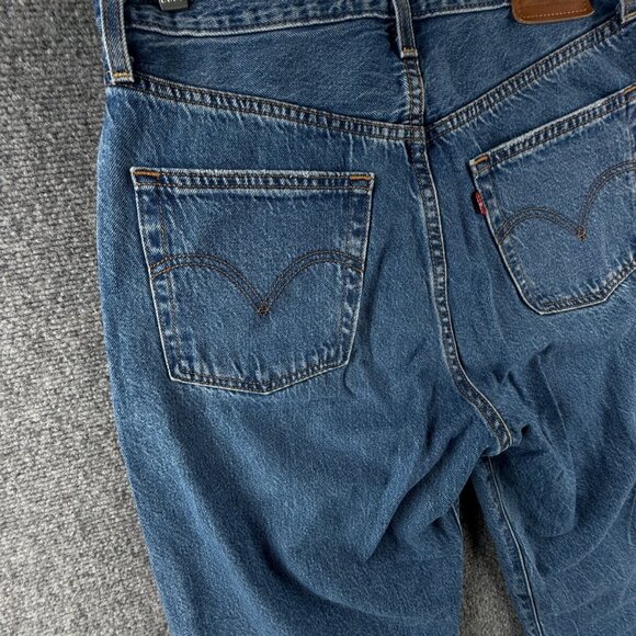 Levis Premium Ribcage Straight Ankle Denim Jeans Women Soft Cotton ACTL 30X27 - Picture 11 of 16